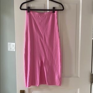 Free People Skyline Pink Midi Skirt